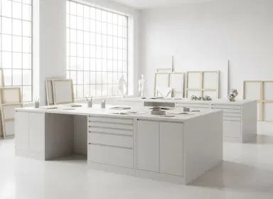 Study area desk wrap